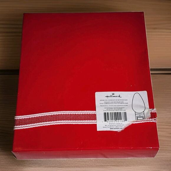 Hallmark Christmas Holiday Festive Tree Serving Dish with Lighted Spreader NEW - Picture 4 of 6